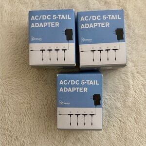 AC/DC 5-Tail Adapter by Roman, Bundle of 3 For 1 Price!